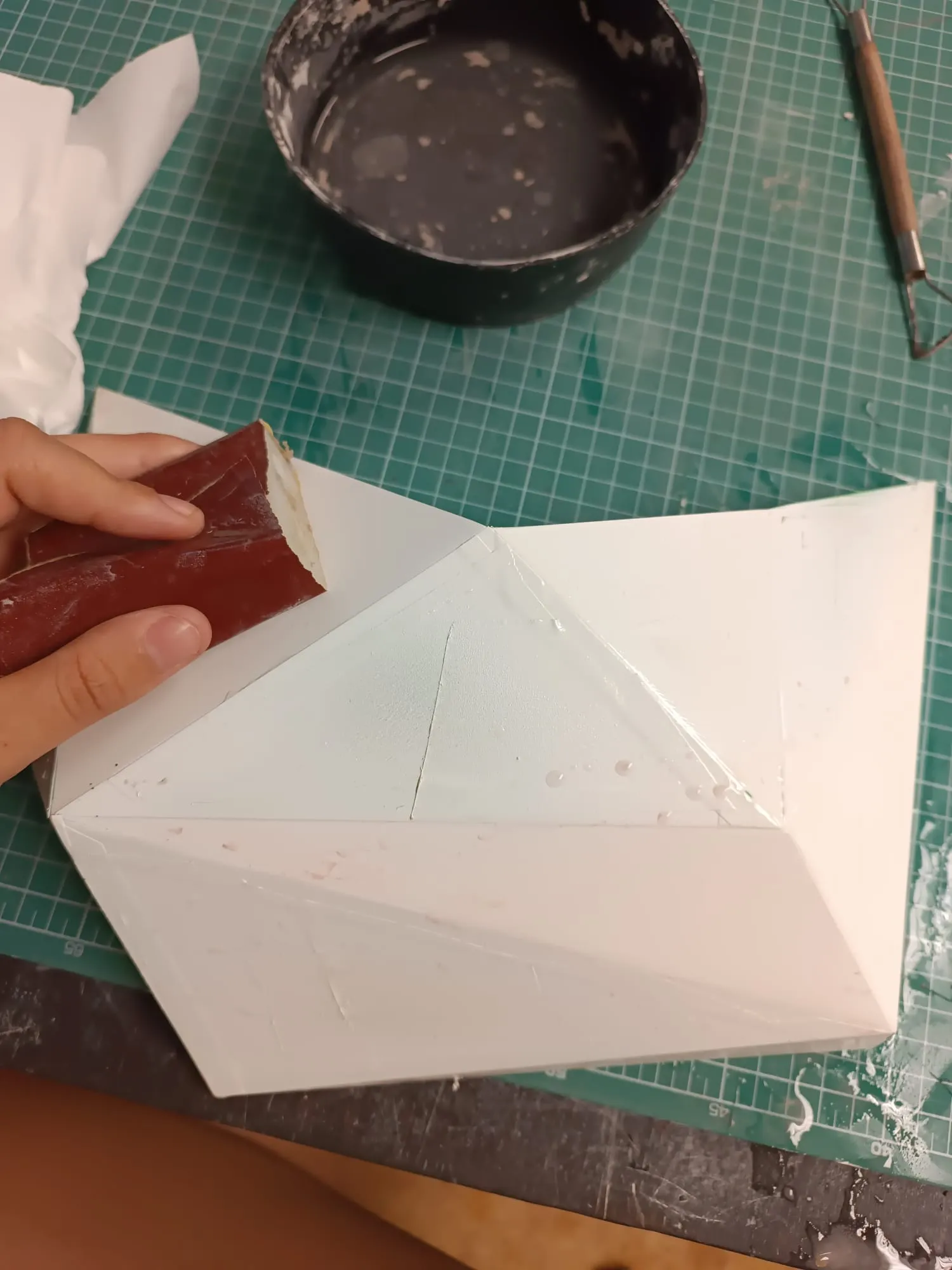 Light ORIGAMI – Painting and polishing